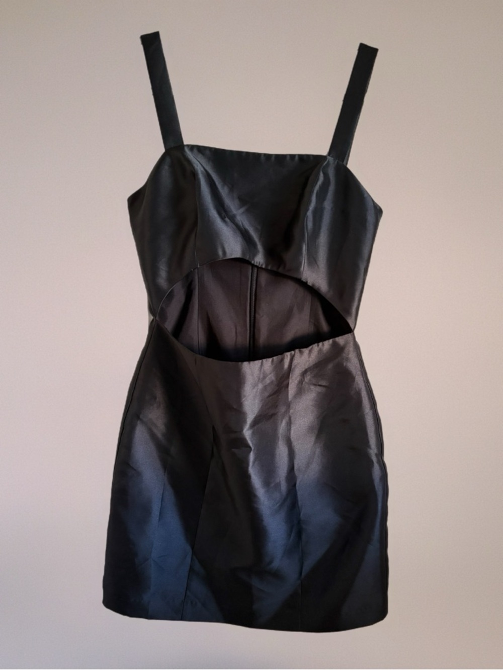 Hutch Black Satin Cutout Mini Dress Size Small Party Night Out size small - Picture 2 of 4